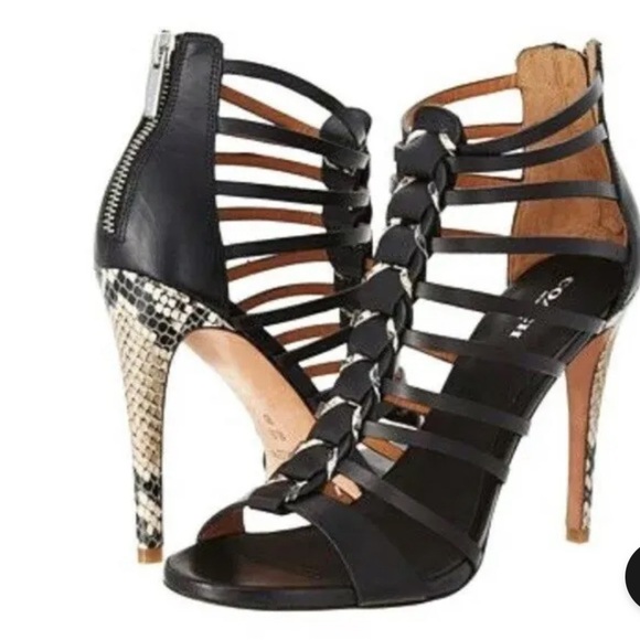 Coach Leather/Snake high heels - Picture 1 of 10
